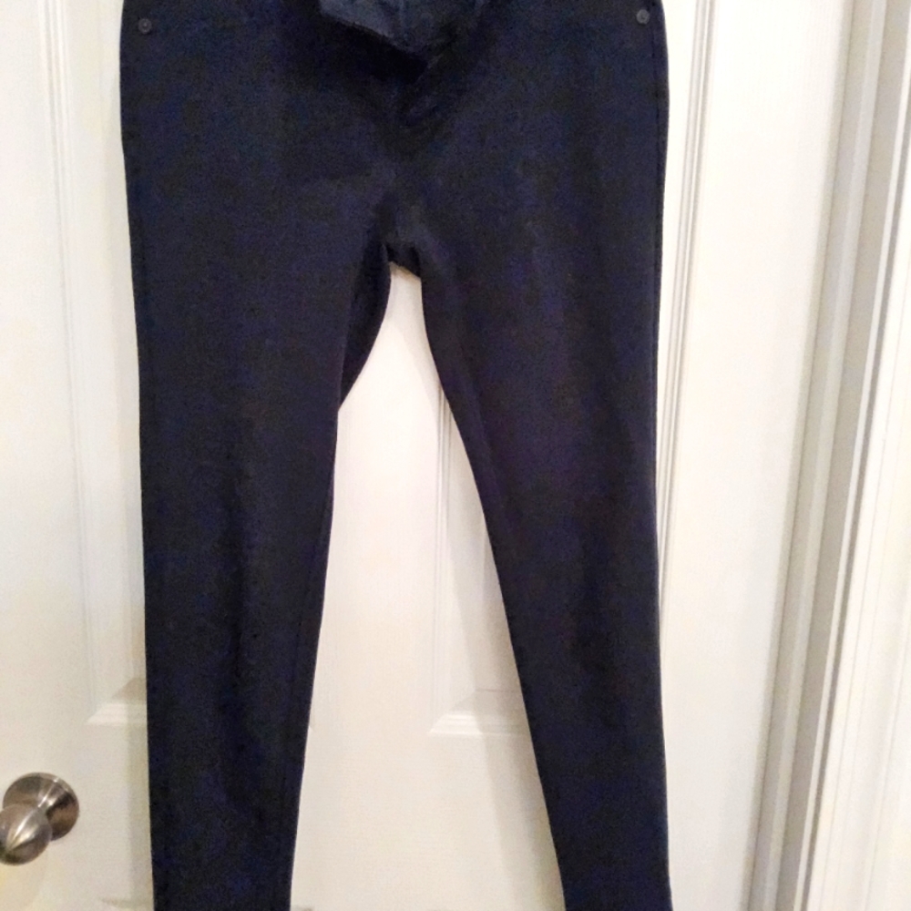 Simply vera Wang size PXS blue legging type pant -zipper front-button closure